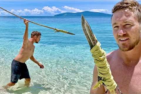 Hand Made Spear (that works) Spearing Fish Catch n Cook