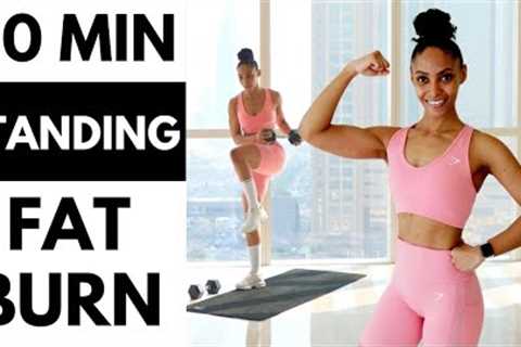 NO SQUATS! NO LUNGES! NO JUMPING! DUMBBELL FAT BURN | Home Workout 🔥
