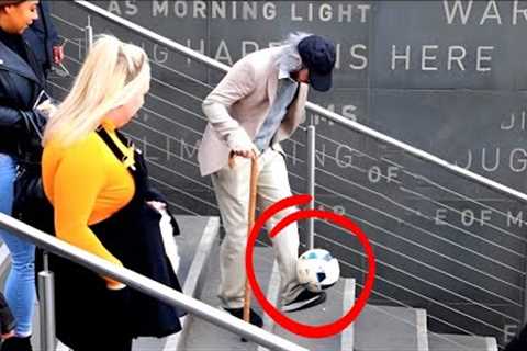 The Old Man Football Tricks PRANK | Fine DIYs
