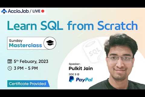 Learn SQL from Scratch |Coding Masterclass | Structured Query Language for beginners