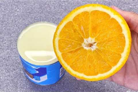 Mix condensed milk with orange for a super delicious dessert!