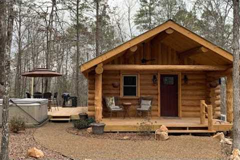 Log Cabin Build Part 38, building a wood shed with Pecron E2000LFP. A little time off to go camping!