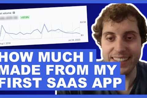 How Much Money I Made From My First SaaS (Software as a Service) Application