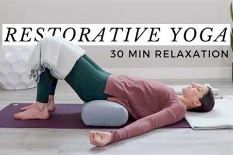 30-Minute Restorative Yoga with Props Full Body Self-Care
