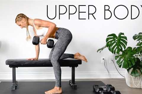 DUMBBELL ONLY TOTAL UPPER BODY  (At Home Workout Beginner Friendly)