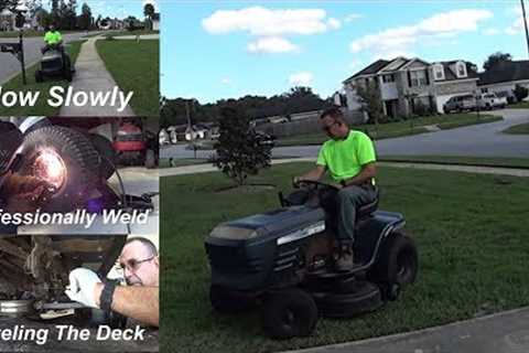 Cutting Grass - How To Cut Small Yards with a Riding Lawn Mower - Side Hustle Sunday