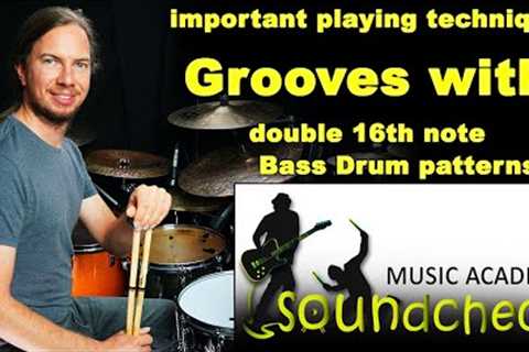 How to play double patterns on the bass drum - Learn the correct technique for busy grooves on drums