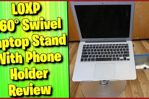 Loxp 360° Swivel Laptop Stand With Phone Holder Review || MumblesVideos product review
