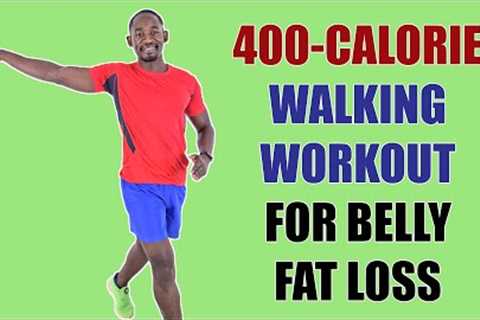 400-CALORIE Walking Workout for BELLY FAT LOSS/ Walk at Home Cardio