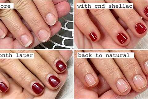 Gentle Shellac Removal and Manicure [How nail shape can change after polish wear]