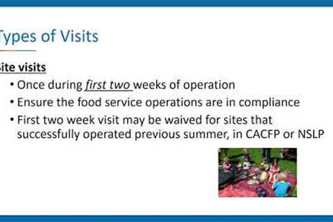 Summer Food Service Program Training for Monitors