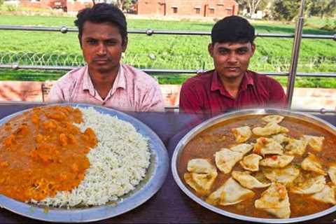 Spicy Dumpling Soup Vs Spicy Curry Rice Eating Challenge | Dumpling Vs Rice Curry