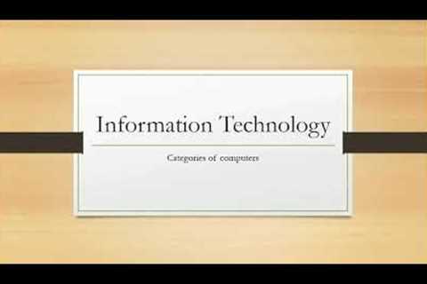 Classification of Computers