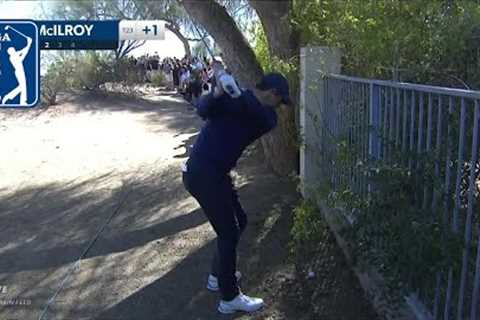 Rory McIlroy hits ridiculous shot next to fence