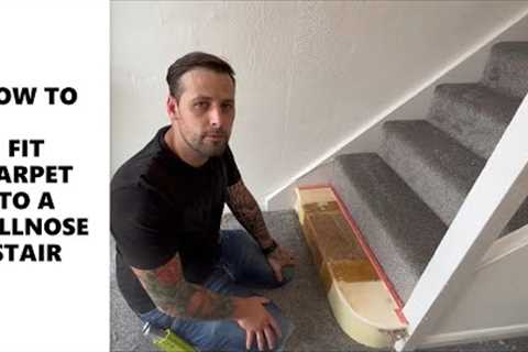 How To Fit Carpet To A Bullnose Stair In One Piece #carpet #stairs #homeimprovements #diy #bullnose