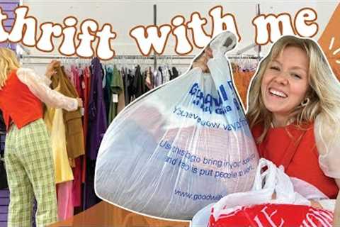 THRIFT WITH ME | 2 thrift stores in my new hometown + tons of colorful spring finds | WELL-LOVED