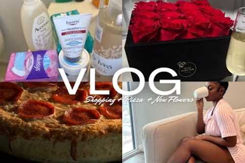 VLOG : SHOPPING + PIZZA NIGHT + NEW FLOWERS !!