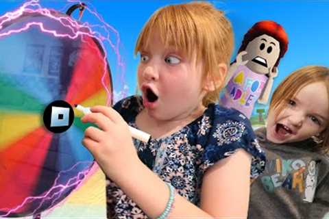 ADLEY &amp; NiKO spin the ROBLOX WHEEL!!  Playing new Games as a Family! pet fashion and gaming..