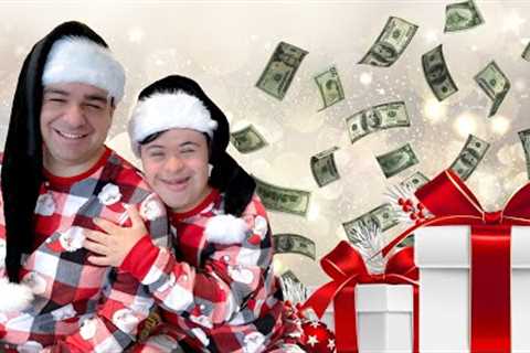 GIVING MY BROTHER MONEY TO GO CHRISTMAS SHOPPING FOR LOVED ONES