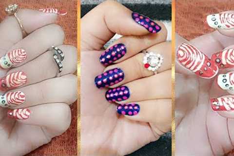 Beautiful Nail Art Design 2023 || Valentine's Day Nail Design At Home 🥰 #nailart #newvideo #nails