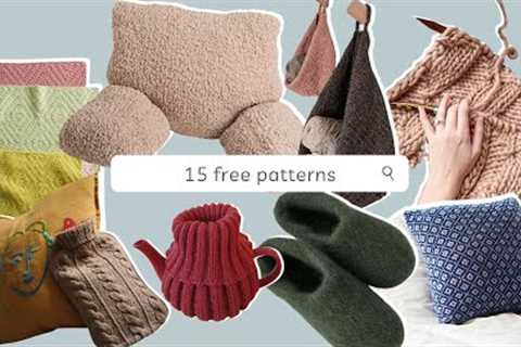 15 *FREE* Knitting Patterns for the Home // Project inspiration and scrap yarn ideas!