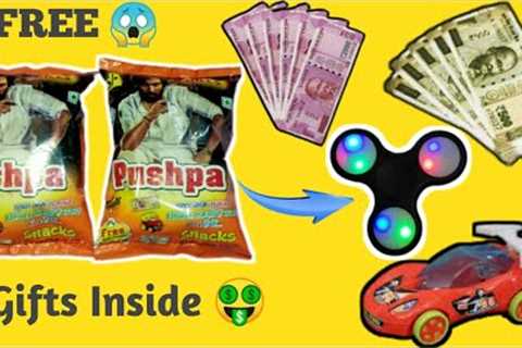 pushpa snack review omg pushpa snacks review #freegiftinside  pushpa 2 snacks free car inside