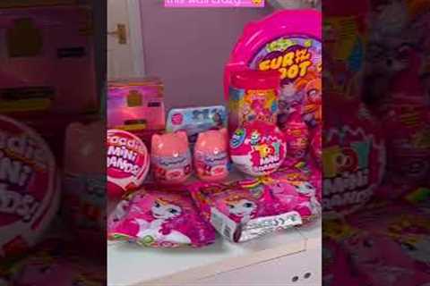 UNBOXING 100 *PINK ONLY* MYSTERY TOYS!!🫢🌸🐷🎀💅🏻 *WATCH NOW!!💓* #Shorts