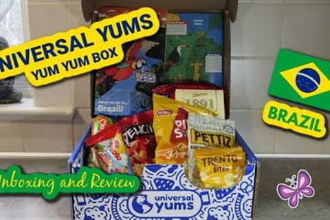 Brazil UNIVERSAL YUMS Subscription Box Unboxing &amp; Taste Test | February 2023 Yum-Yum Box