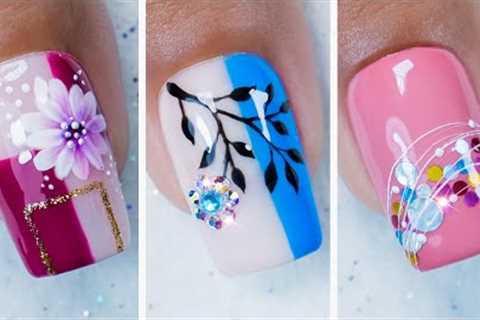 Easy Spring Nails Art Ideas 2023 For Short Nails | New Flower Nail Compilation