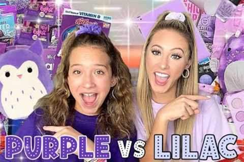 PURPLE ☂️🍇 VS 🦄🍬 LILAC NO BUDGET TARGET SHOPPING CHALLENGE! 🤑