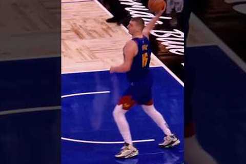Nikola Jokic does his best TOM BRADY IMPRESSION!👀 #shorts