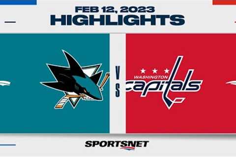 NHL Highlights | Sharks vs. Capitals - February 12, 2023