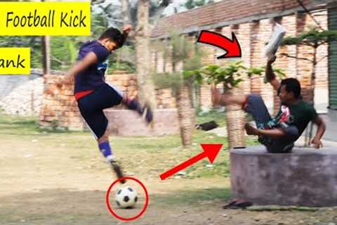 Fake Football Kick Prank ! Football Scary Prank   Gone Wrong Funny Reaction In Public by 5G Prank
