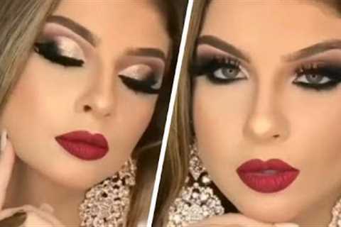 Smokey glitter eye makeup tutorial/ step by step Easy Party/fastival eye makeup/Hummy makeup