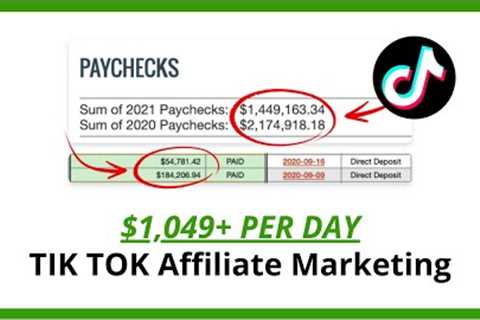 Tik Tok Affiliate Strategy To Make $1,049+ / Day (Beginner Affiliate Marketing)