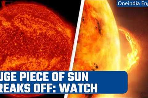 NASA: Massive segment of the Sun breaks off; video captured by James Webb telescope | Oneindia News