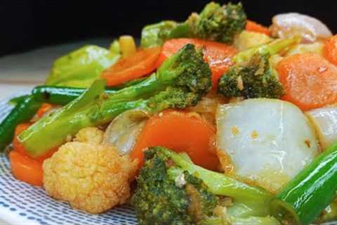 Chinese Vegetable Stir Fry | 10 Minutes Healthy Recipe | Weight Loss Recipe | Sauteed Vegetables