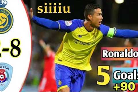 Al Nassr vs Abha  8-2  5 goals for Cristiano Ronaldo and 7 assists - Highlights &amp; All Goals 2023