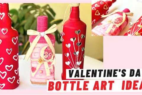 DIY Valentine’s Day bottle art| Easy Last minute Anniversary gift| budget friendly ideas| Minitha