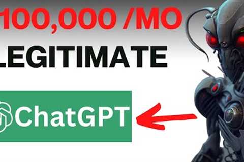 Chat GPT Hack Earns $100,000 Monthly Online (LEGITIMATE WAY TO MAKE MONEY ONLINE)