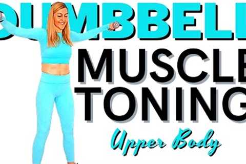 💪At Home ARM TONING Workout - with WEIGHTS💪ARMS SHOULDERS BACK TONING💪UPPER BODY DUMBBELL..