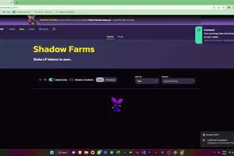 YIELD FARMING ON SHADOWSWAP DEX