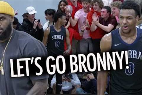 LeBron Watches Bronny James INSANE Playoff Game vs Bishop Montgomery!