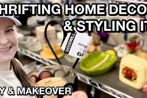 THRIFTING HOME DECOR AT GOODWILL &amp; STYLING IT * COUNTRY KITCHEN DECORATING WITH THRIFT STORE..