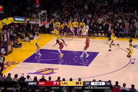 LeBron James nearly slams it over CJ McCollum from WAY back 😳 | NBA on ESPN