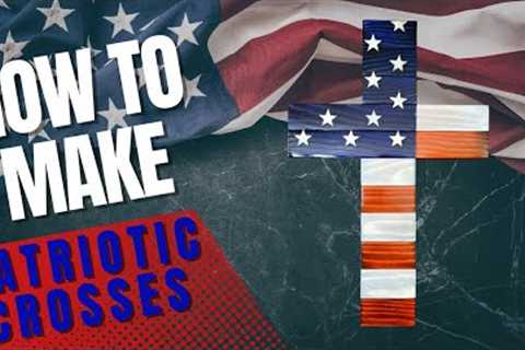 How to make an American Flag Wooden Cross - Easy DIY Scrap Wood Project That Sells!