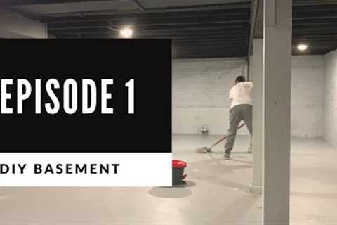 BASEMENT DIY // LAYING CARPET TILE // EPISODE 1