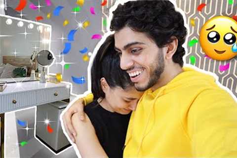 Surprising My Girlfriend With Her Dream Makeup Vanity + Gift Unboxing | Yash &amp; Nilam