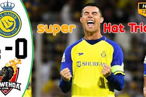 Cristiano Ronaldo Hat Trick (FOUR) 🔥 NASSR vs WAH 4-0 All Goals &amp; Highlights 2023