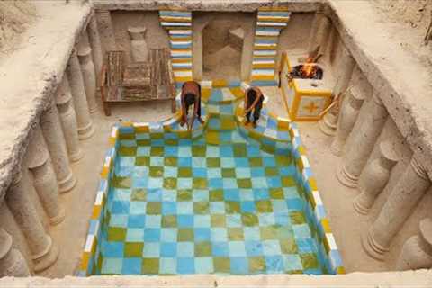 Build the most wonderful unground house into swimming pool.